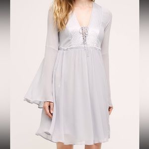 Anthropologie Ghost Bell Sleeve Peasant Dress Sheer Romantic Boho Renaissance